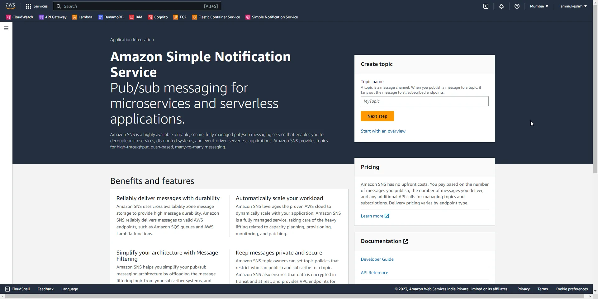 Amazon SNS and ASP.NET Core