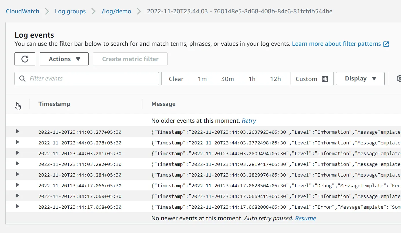 amazon-cloudwatch-logging-serilog-dotnet