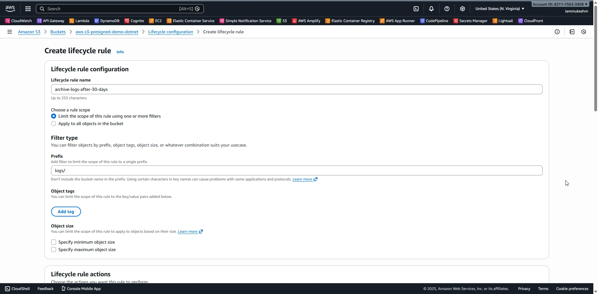 Create Lifecycle Rule