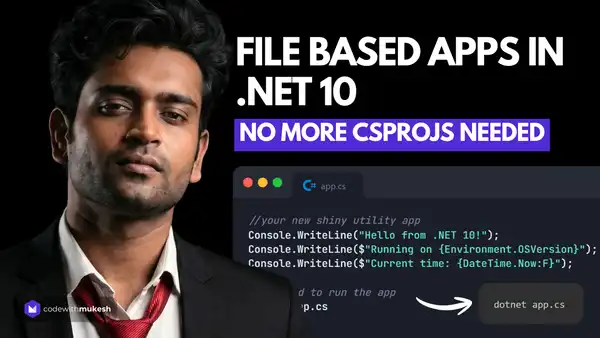 dotnet run app.cs - Run C# Without a Project File in .NET 10