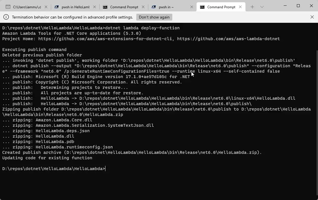 aws-lambda-with-net-6 aws-lambda-with-net-6