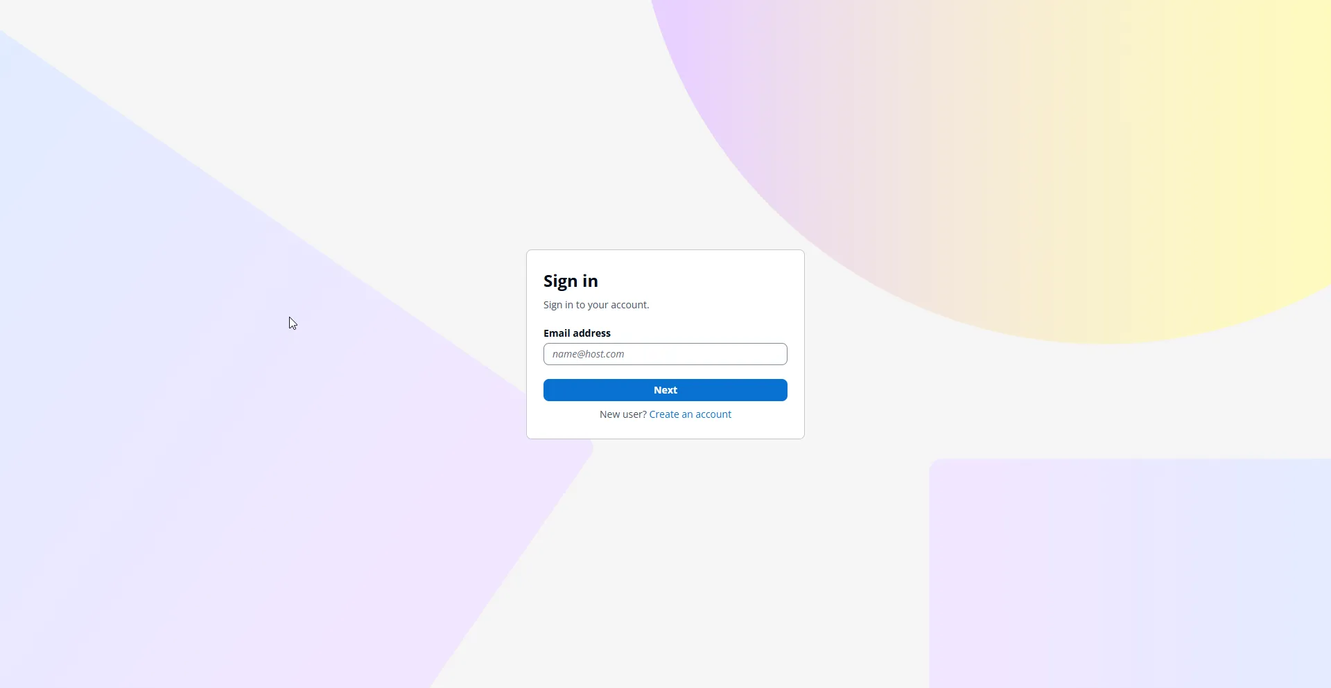 Hosted UI login page preview