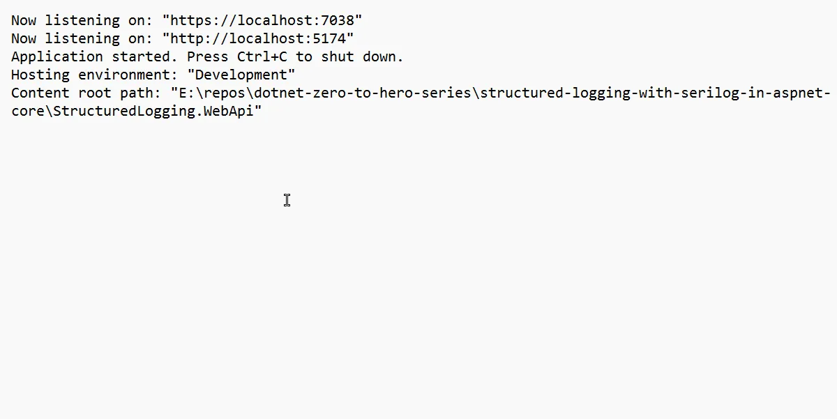 serilog logging to file message formatting