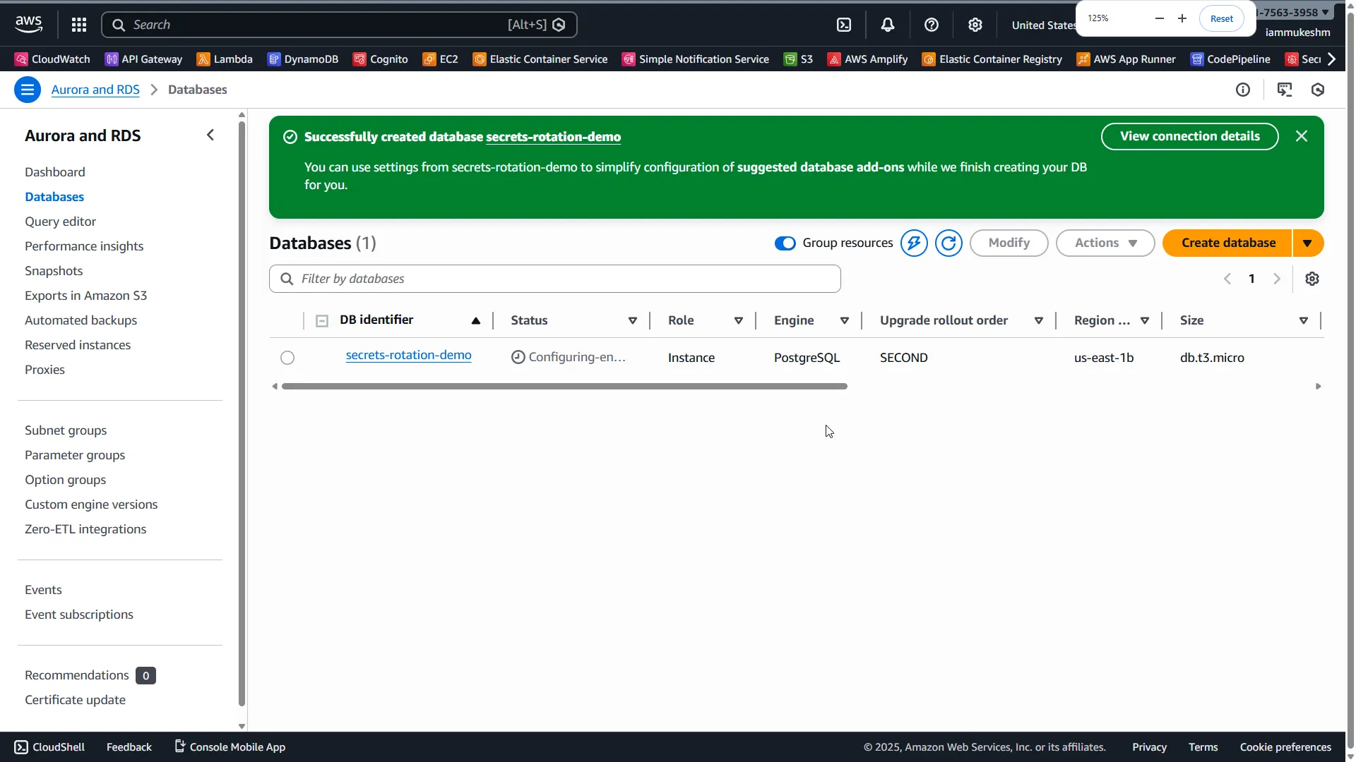 Database instance is now available RDS Instance Available