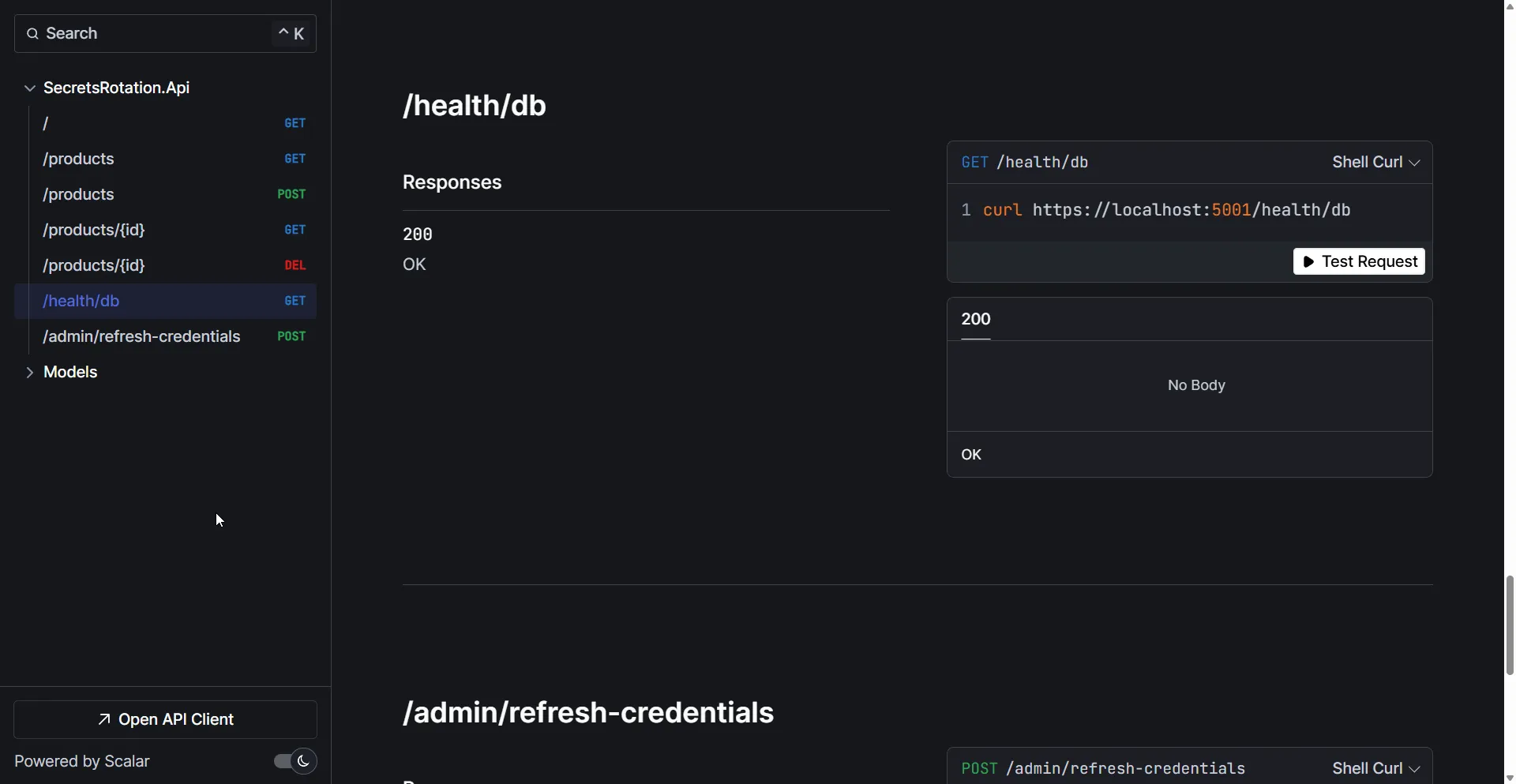 API documentation with Scalar Scalar API Documentation