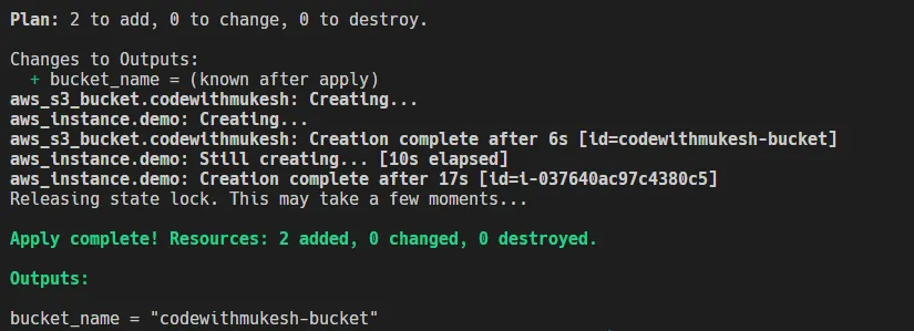 terraform apply terraform apply