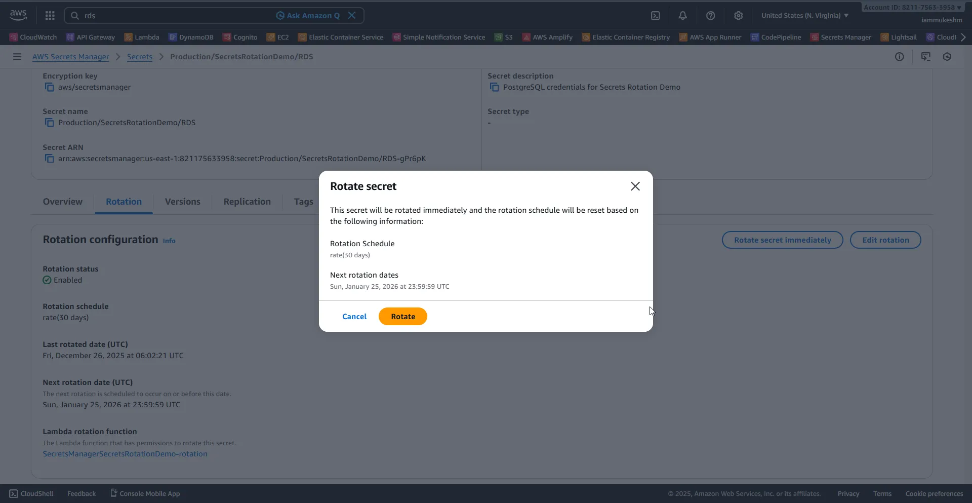 Manually trigger rotation to test Trigger Manual Rotation