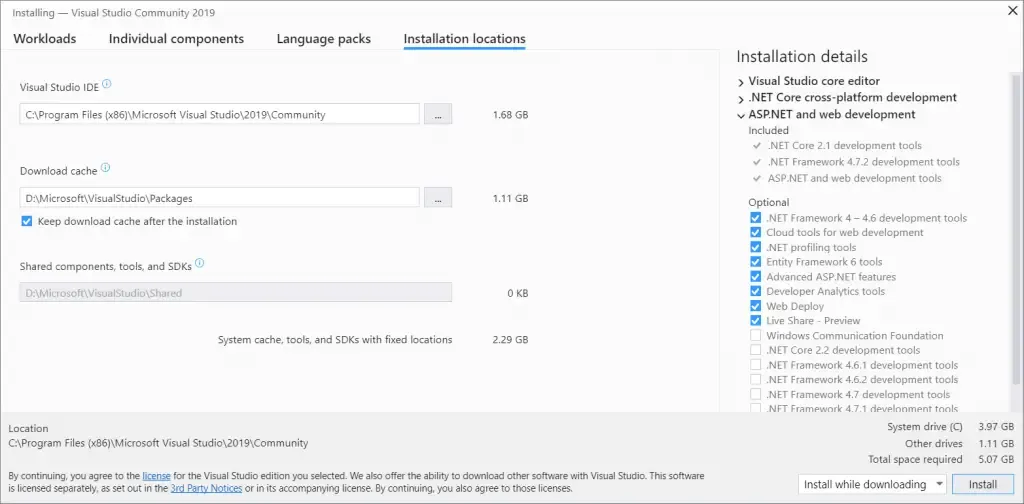 install visual studio 2019 community